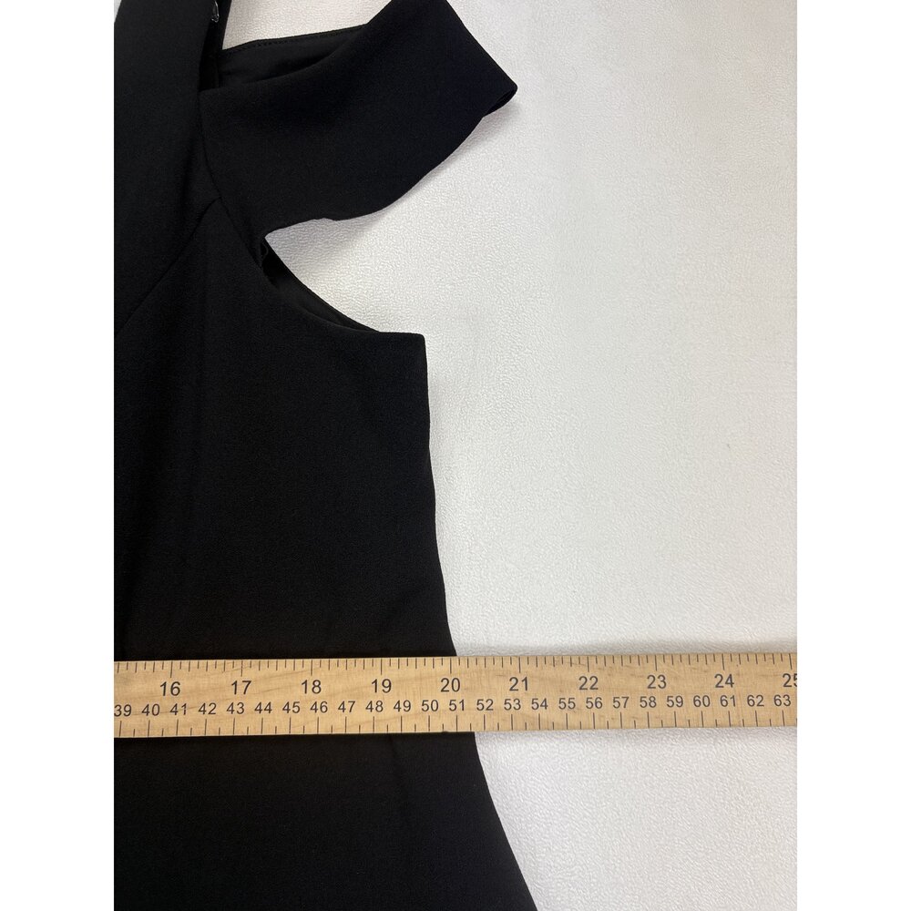 Vince Camuto Plus 16W Black Cold-Shoulder Midi Dress - Picture 12 of 12